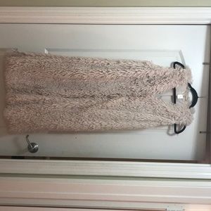 Long faux fur vest, super soft and never worn!